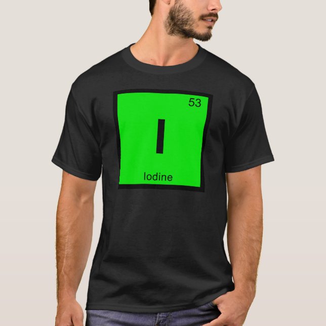 T-shirt I - Symbole de tableau périodique de la chimie de  (Devant)