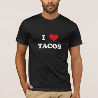 T-shirt I tacos de coeur (pour les chemises foncées)