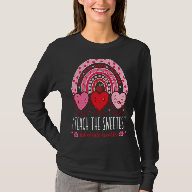 T-shirt I Teach The Sweetest 3rd Grade Hearts Teachers Val (Devant)