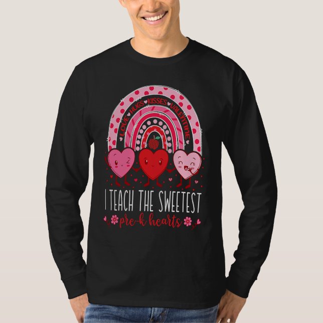 T-shirt I Teach The Sweetest Pre K Hearts Teachers Valenti (Devant)