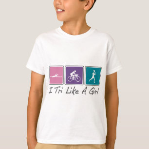 T-shirt i tri comme une fille (Triathlete)