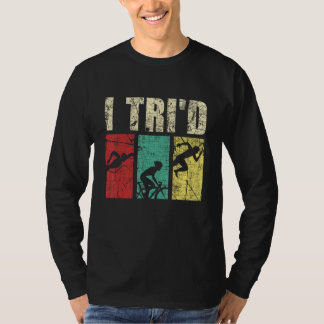 T-shirt I Tri d - Retro Triathlon Vintage Triathlon Swim