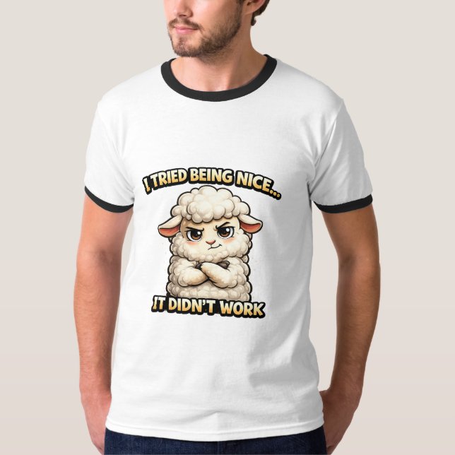 T-shirt "I Tried Being Nice… It Didn’t Work" (Angry Sheep) (Devant)