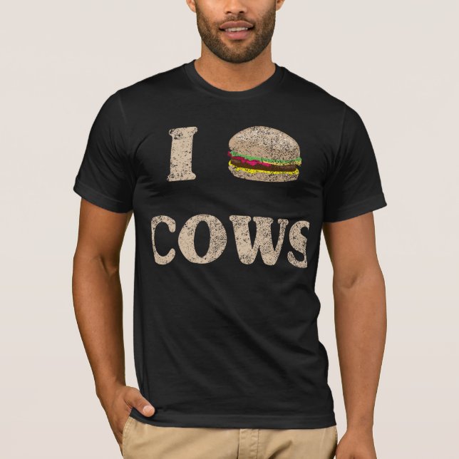 T-shirt I vaches à hamburger (Devant)