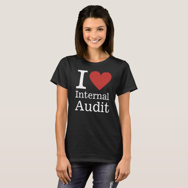 T-shirt I ❤️ Vérification interne pour les employés CUSTOM (Devant entier)