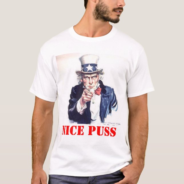 T-shirt I_want_you_2, CHAT GENTIL (Devant)