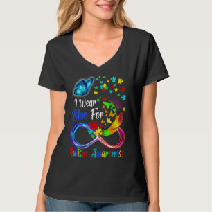 T-shirt I Wear Blue For Autism Awareness Butterfly Autism 