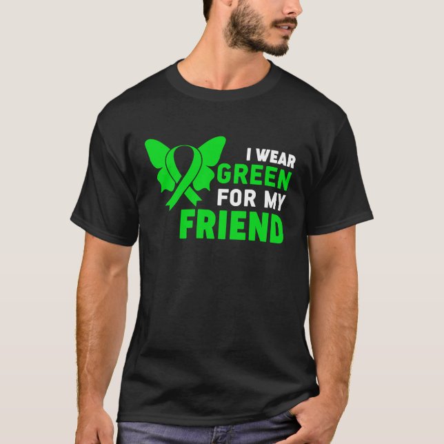 T-shirt I Wear Green Ribbon Friend Dwarfism Awareness Litt (Devant)