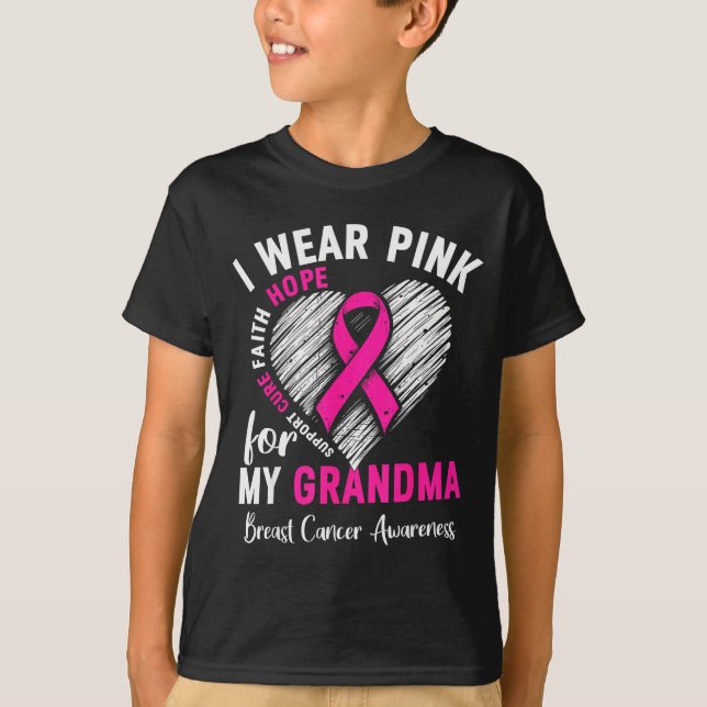 T-shirt I Wear Nk For My Grandma Breast Cancer Awareness S (Devant)