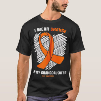 T-shirt I Wear Orange For My Granddaughter COPD Awareness