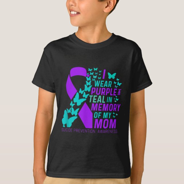 T-shirt I Wear Purple And Teal For My Sister Suicide Preve (Devant)