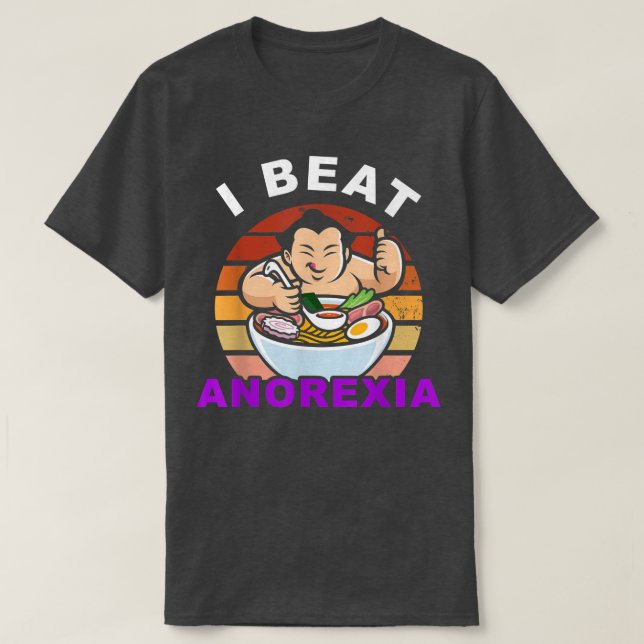 T-shirt I Wear Purple For Anorexia Awareness I Beat It Sum (Design devant)