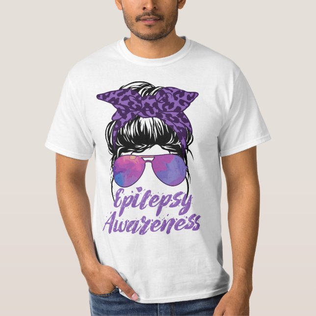 T-shirt I Wear Purple For Epilepsy Awareness  (Devant)