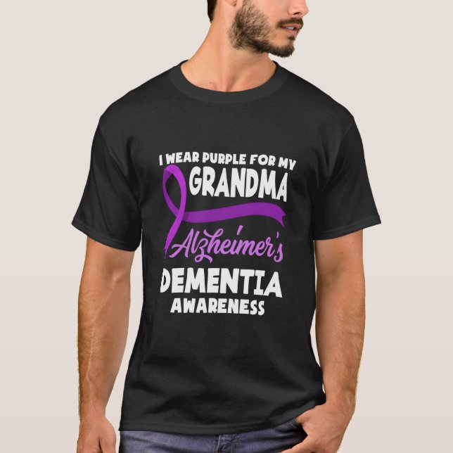 T-shirt I Wear Purple For My Grandma Alzheimer'S Detia Awa (Devant)