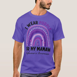 T-shirt I Wear Purple For My Mamaw Alzheimer's Awareness R