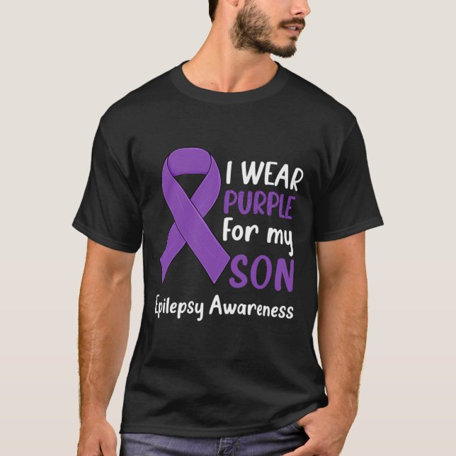 T-shirt I Wear Purple For My Son Epilepsy Awareness Epilep (Devant)