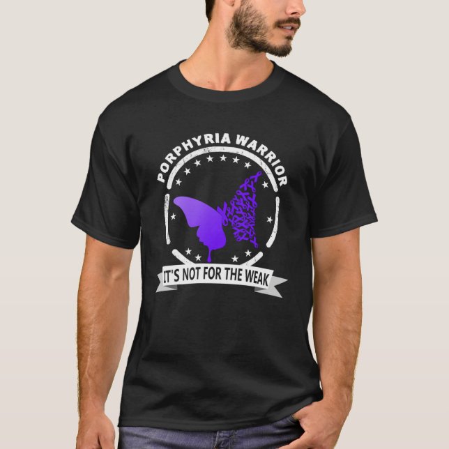 T-shirt I Wear Purple For Porphyria Awareness Warrior (Devant)