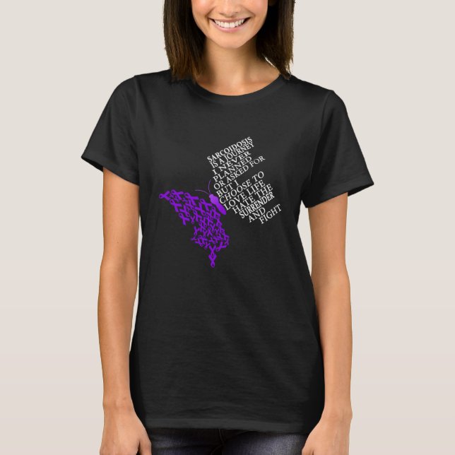 T-shirt I Wear Purple For Sarcoidosis Awareness Warrior (Devant)