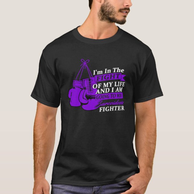 T-shirt I Wear Purple For Sarcoidosis Awareness Warrior 1 (Devant)