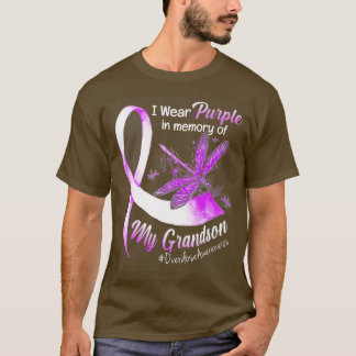 T-shirt I Wear Purple In Memory Of My Grandson Overdose Aw