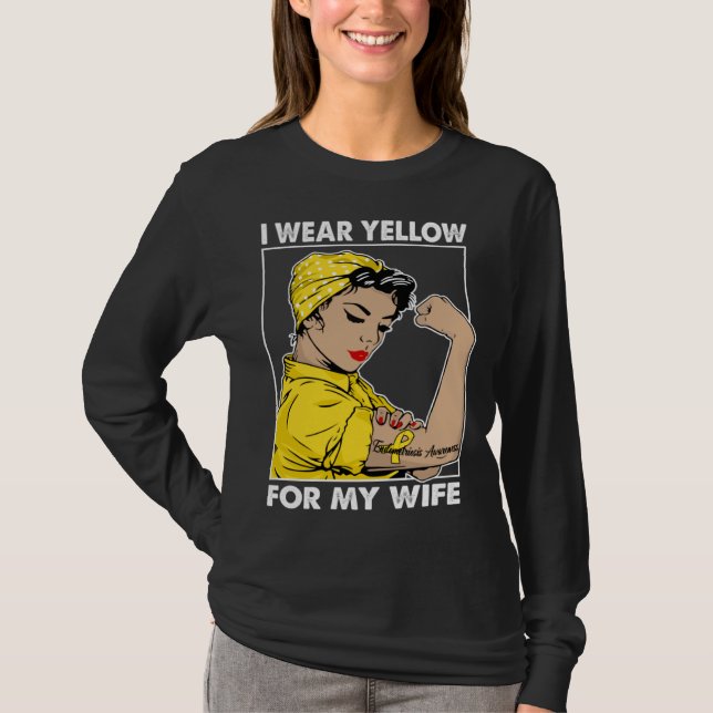 T-shirt I Wear Yellow For My Wife Endometriosis Awareness (Devant)