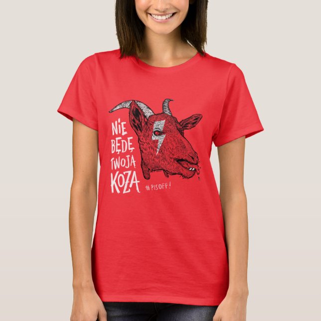 T-shirt "I will not be your goat" (Devant)