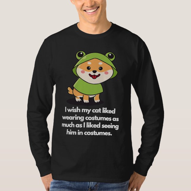 T-shirt I wish my doggy liked wearing costumes (Devant)