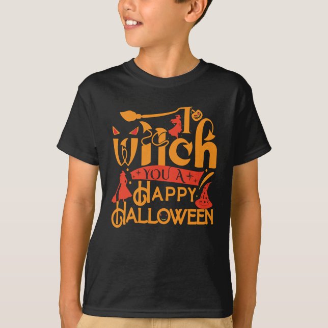 T-shirt I witch you a happy halloween (Devant)