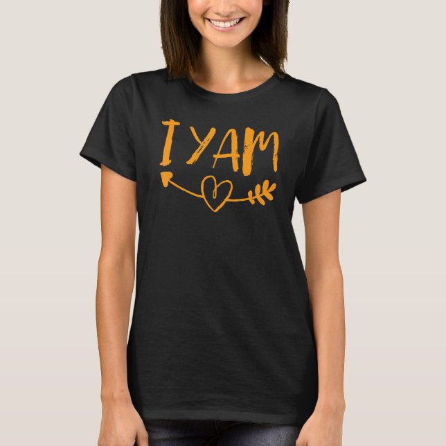 T-shirt I Yam She's My Sweet Potato Matching Couples (Devant)