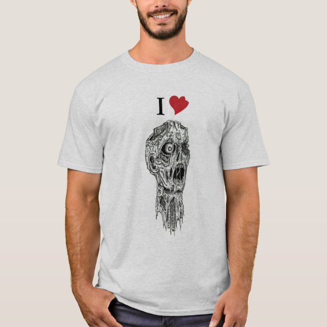 T-shirt I zombis de coeur (Devant)