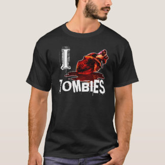 T-shirt I ZOMBIS de COEUR - noir/blanc