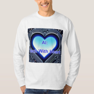 T-shirt IA : Technologie avec cœur Hommes Manches Longues 