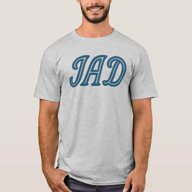 T-shirt IAD Washington Dulles Code de l'aéroport - Cadeau  (Devant)