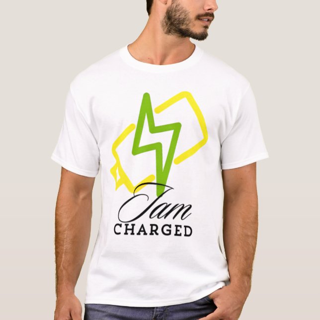 T-shirt Iam Chargé - Vibes Électriques Positives Unisex (Devant)