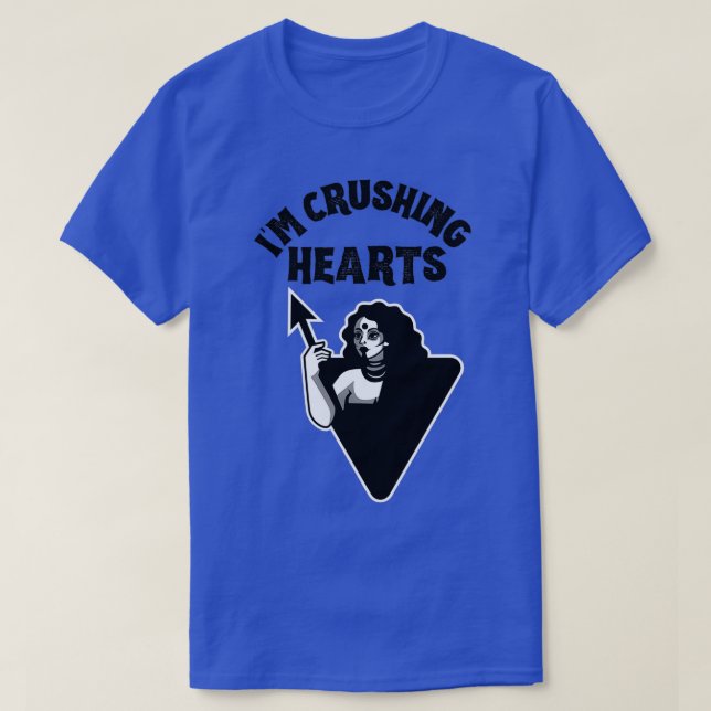 T-shirt Iam Coeurs Crushing Merveilleuse Collection En Noi (Design devant)