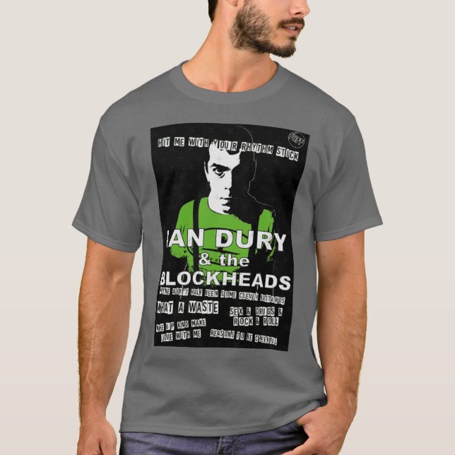 T-shirt Ian Dury Blockheads drôle (Devant)