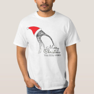 T-shirt Ibis / Poulets de poule Joyeux Noël Animaux sales