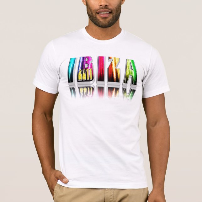 T-shirt Ibiza 2011 lettres (Devant)