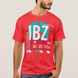 T-shirt Ibiza Espagne IBZ Code de l'aéroport Bagages