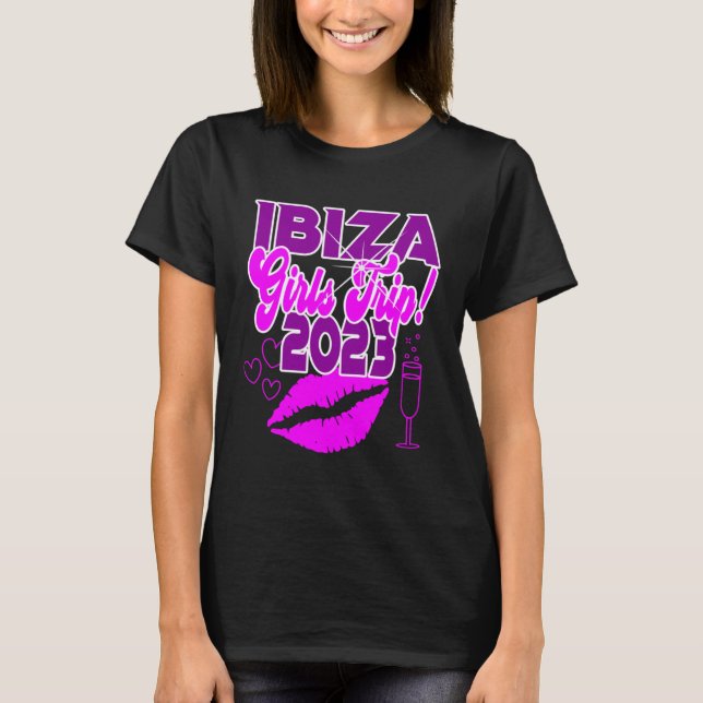 T-shirt Ibiza Girls Trip 2023 Women Students Hen Party Spa (Devant)