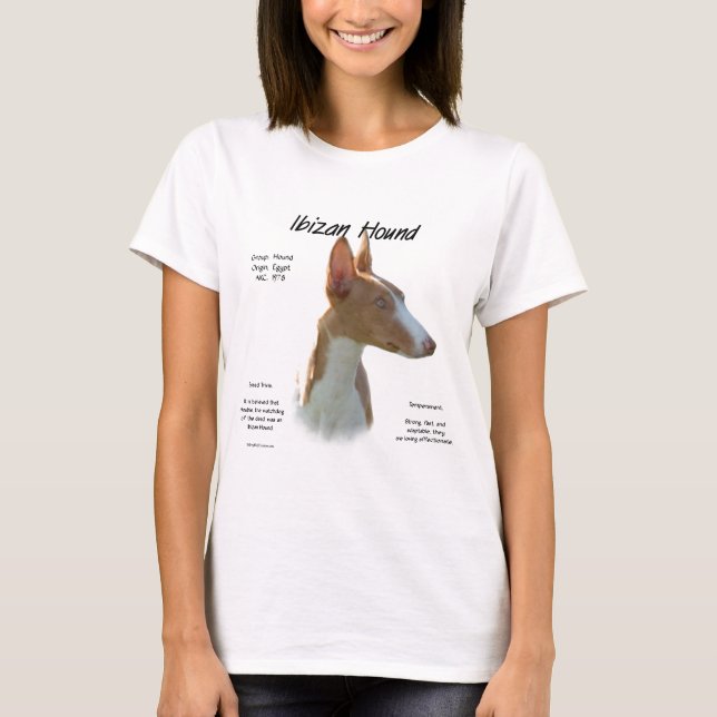 T-shirt Ibizan Hound History Design (Devant)