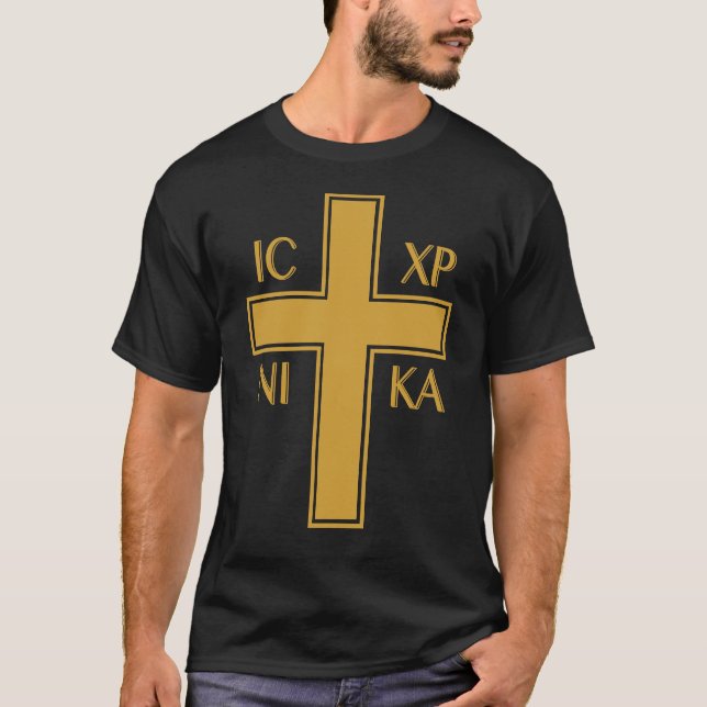 T-shirt IC XC NIKA Christogram chrétien orthodoxe grec (Devant)