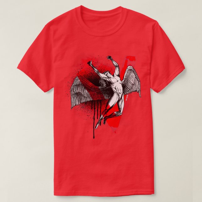 T-shirt Icarus Fall Trash Polka Style (Design devant)