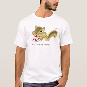 T-shirt ICD-10 : W53.21 mordu par l'écureuil