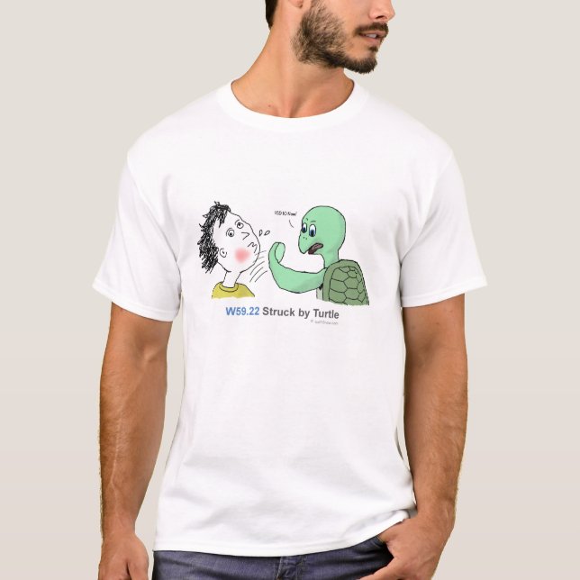 T-shirt ICD-10 : W59.22 frappé par la tortue (Devant)