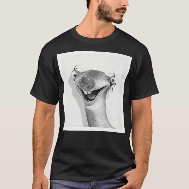 T-shirt Ice Age Sid the Sloth Photo Booth Portrait Premium (Devant)