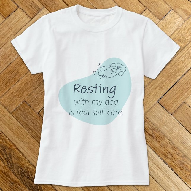 T-shirt Ice Blue Poodle Dog Lover T-Shirt｜Real Self-Care  (Créateur téléchargé)
