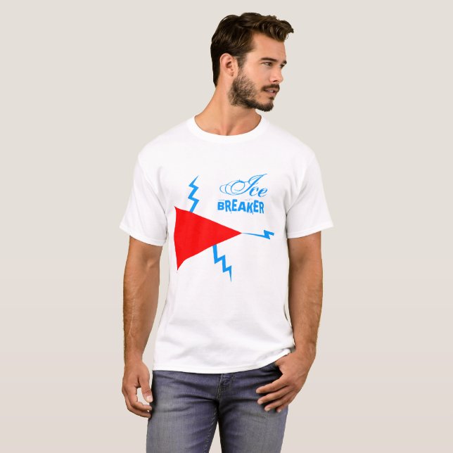 T-shirt Ice Breaker blanc de lumière personnalisable (Devant entier)