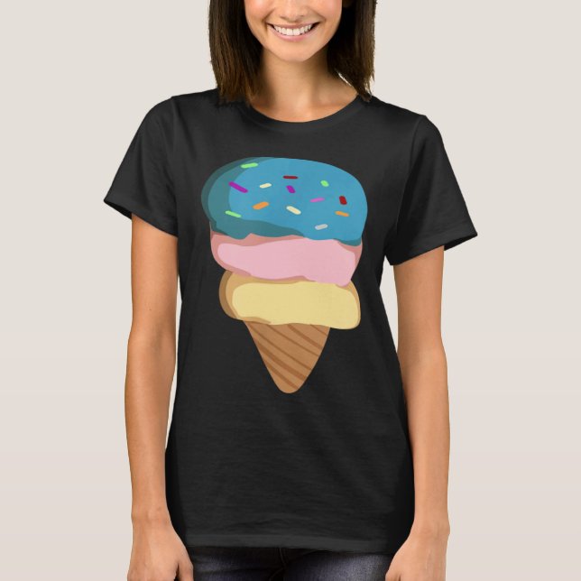 T-shirt Ice Cream Cone  Ice Cream For Girls & Women (Devant)