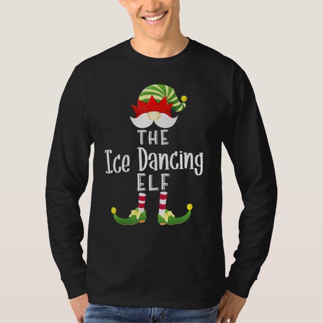 T-shirt Ice Dancing Elf Group Noël Pajama Party (Devant)